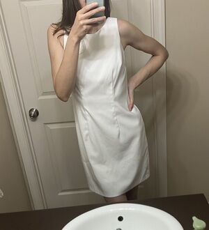 Cute Shique Classic White Dress - Business, Formal Occasions, Layering Piece
